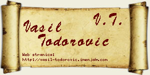 Vasil Todorović vizit kartica